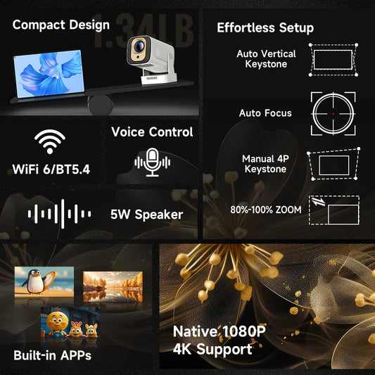 Projector Auto Focus 4K